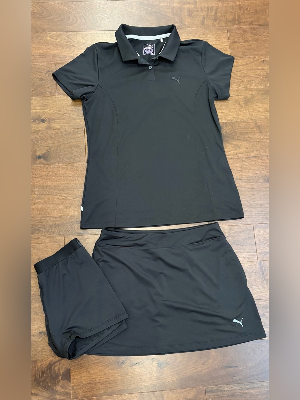 Puma Women's Black Athletic Skort and Top Set